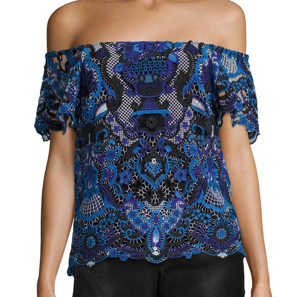 Alice and Olivia Guipure Top